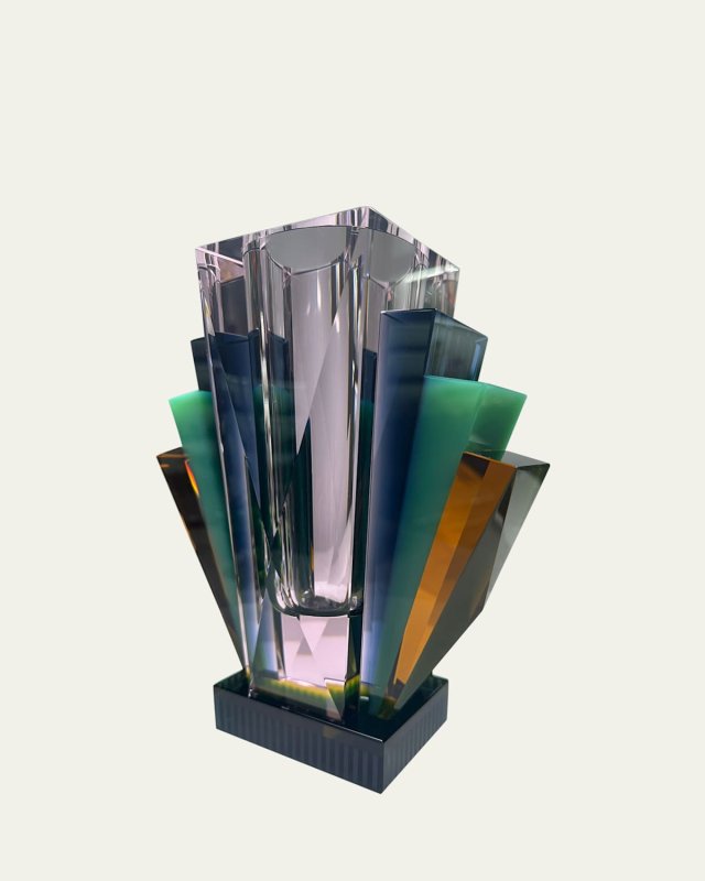 South Beach Crystal Vase, 9"